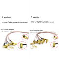 Jack femelle à angle droit RP-SMA vers IPX U.fl Câble Rallonge IPEX Connecteur RG178